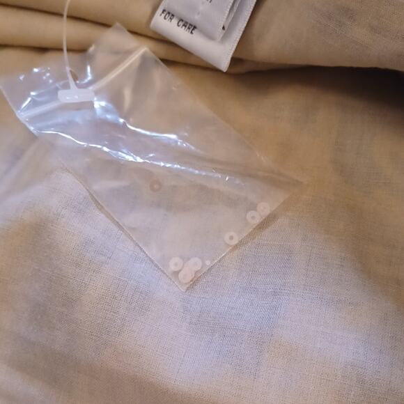 Talbots Stretch Floral Skirt Tan and Blue With Sequins. Size 16 - Picture 14 of 14